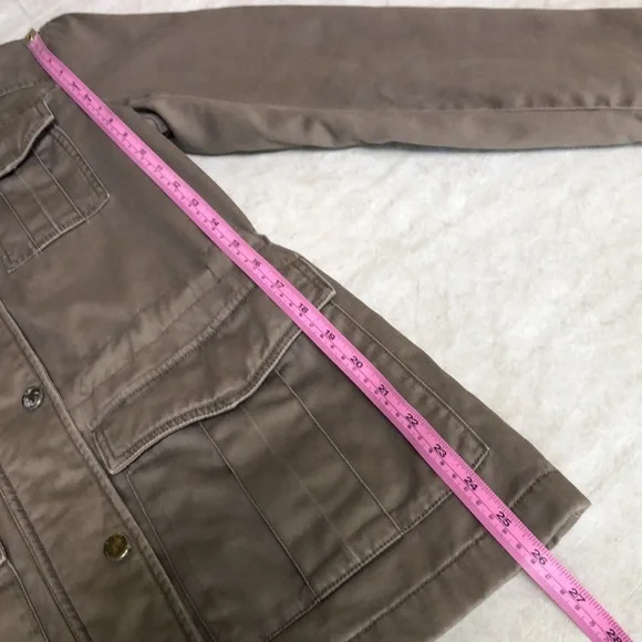Lucky Brand Women’s Military Field Jacket Hood Full Zip Olive Green Size XS - Picture 5 of 14